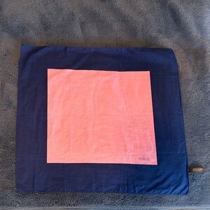 Vintage Coach Navy and Pink Square Scarf